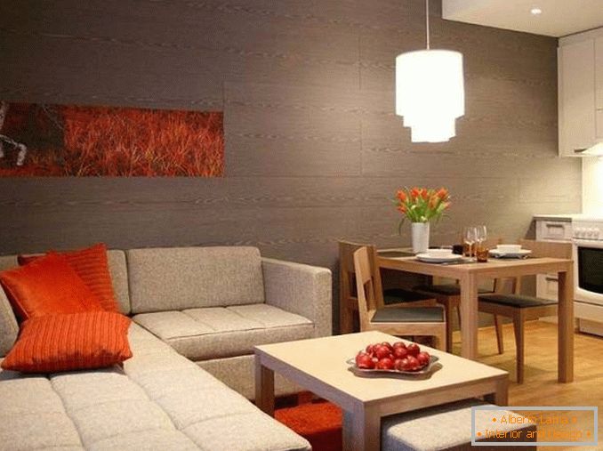kitchen-living room design, photo 1