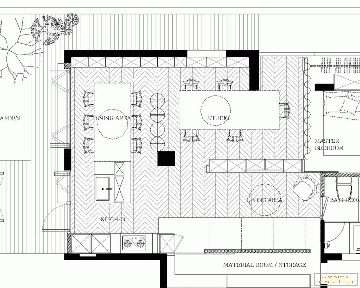 The layout of a small house