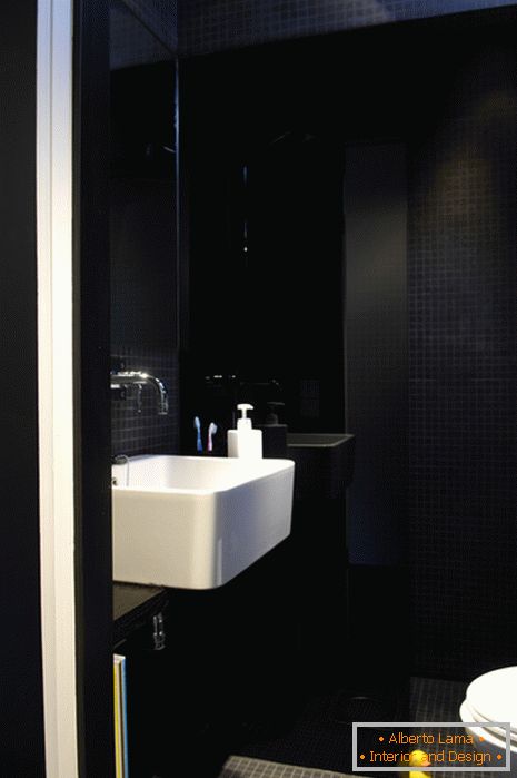 Bathroom interior design in black