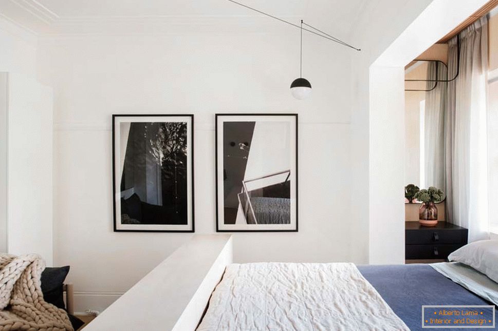 Interior design of a small apartment in Sydney - спинка-подставка