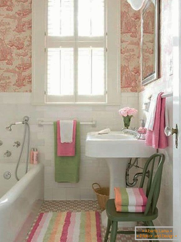 A window in a small bathroom will give a sense of space