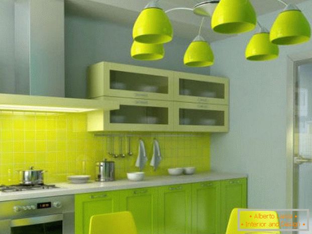 modern kitchen design in the apartment фото