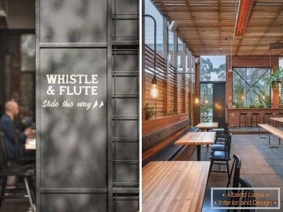 Design of a modern cafe Whistle Flute