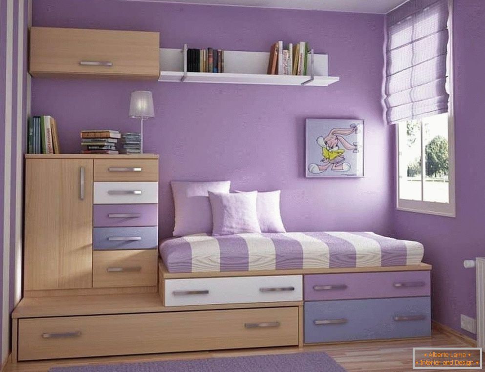 Lilac room for girls