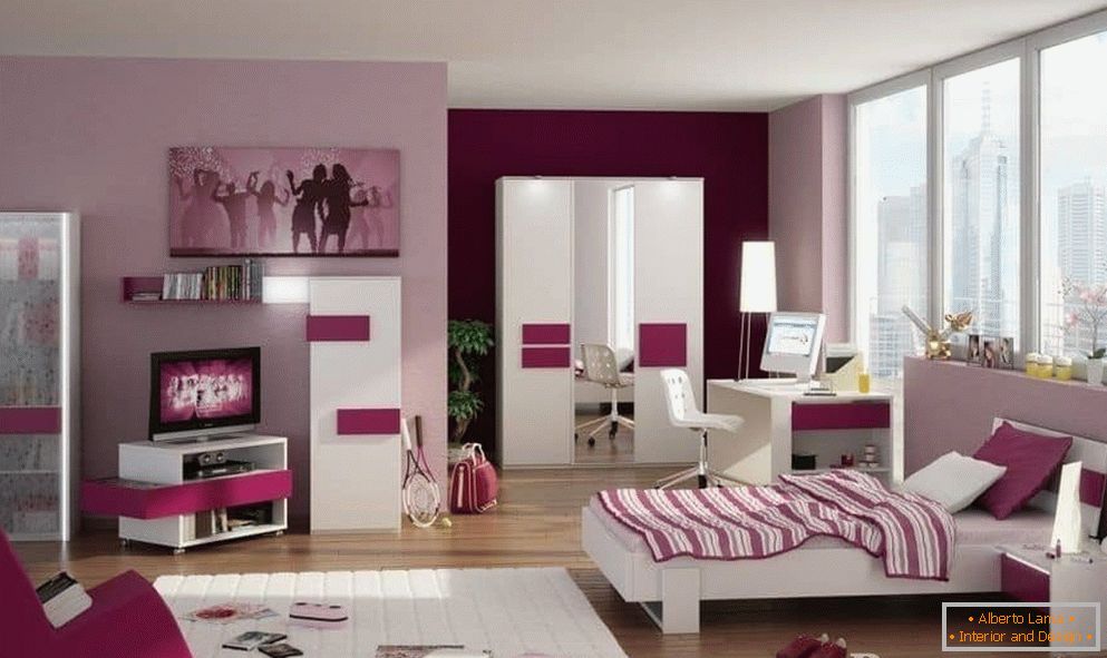 A spacious room for a teenage girl