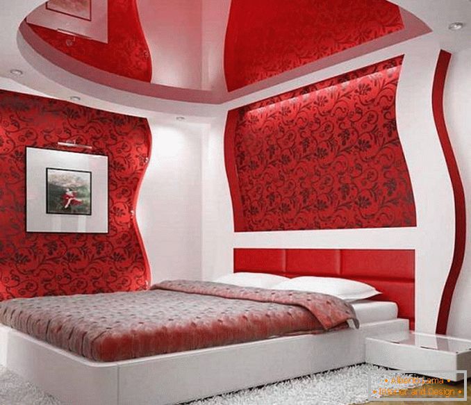 red white bedroom design, photo 14