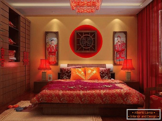 bedroom design in red tones photo, photo 2
