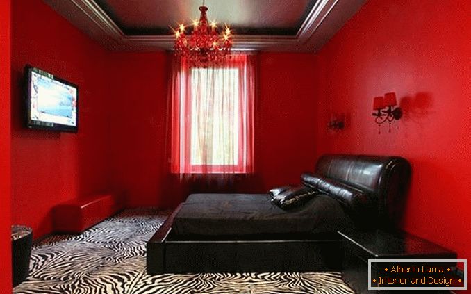 black and red bedroom design, photo 20