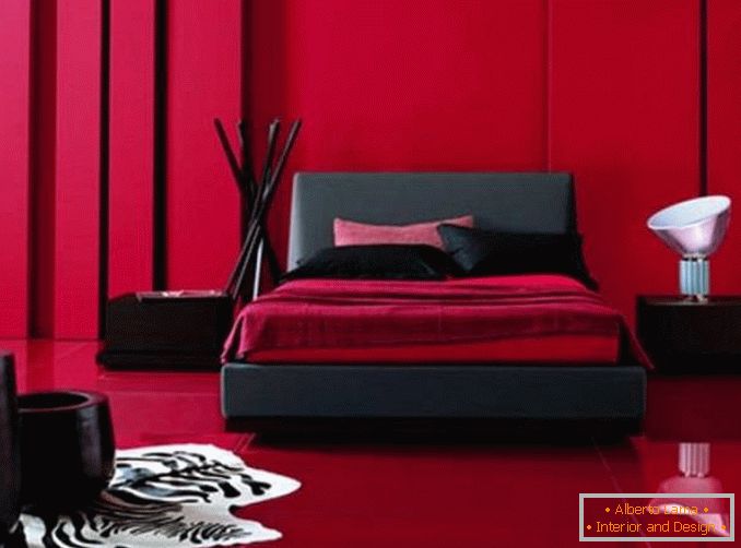 black and red bedroom design, photo 21