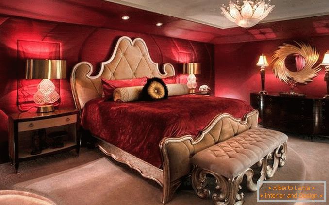 red bedroom design, photo 23