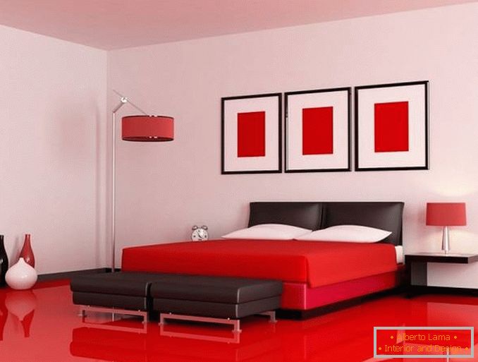 red bedroom design, photo 25