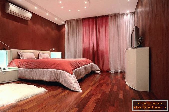 red bedroom design, photo 9
