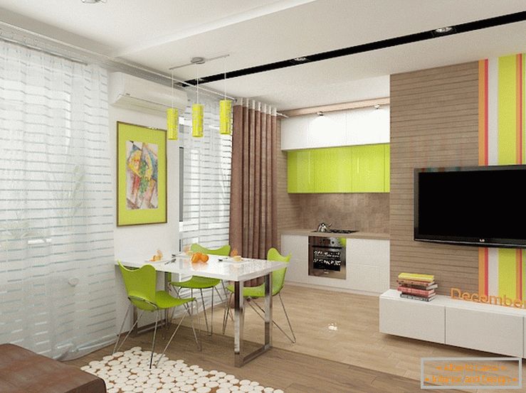 Kitchen-living room design