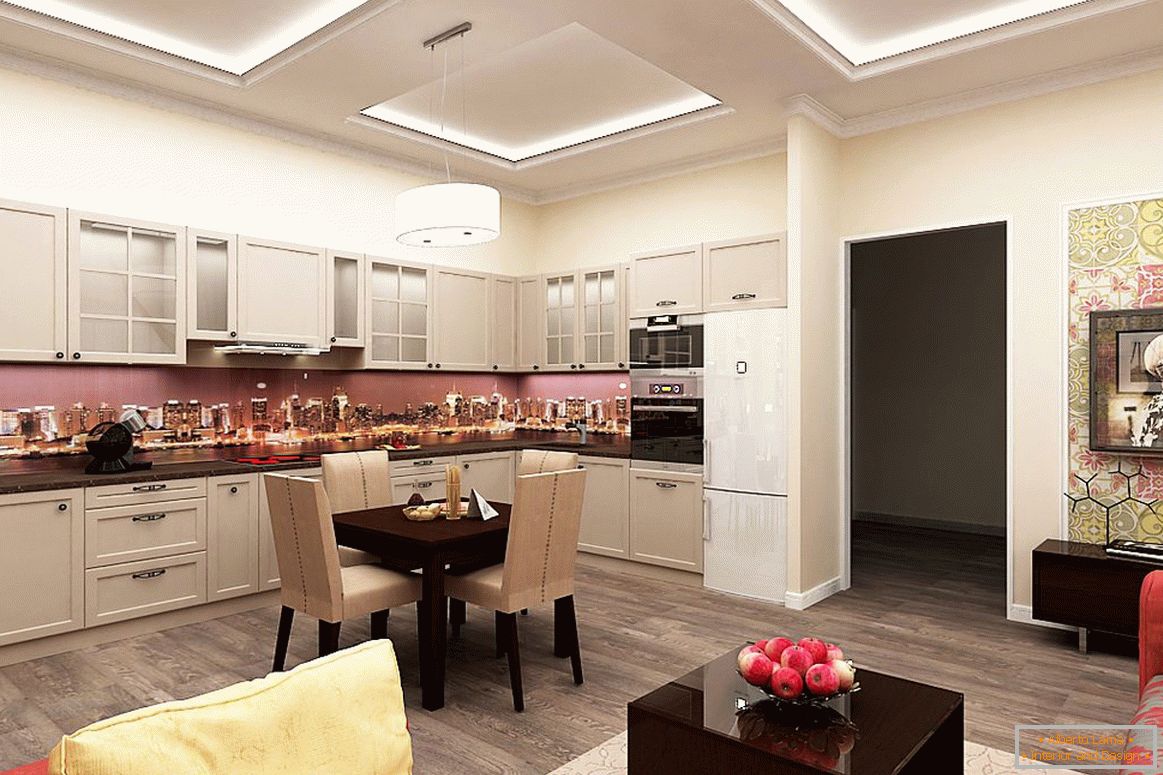 Kitchen-living room design