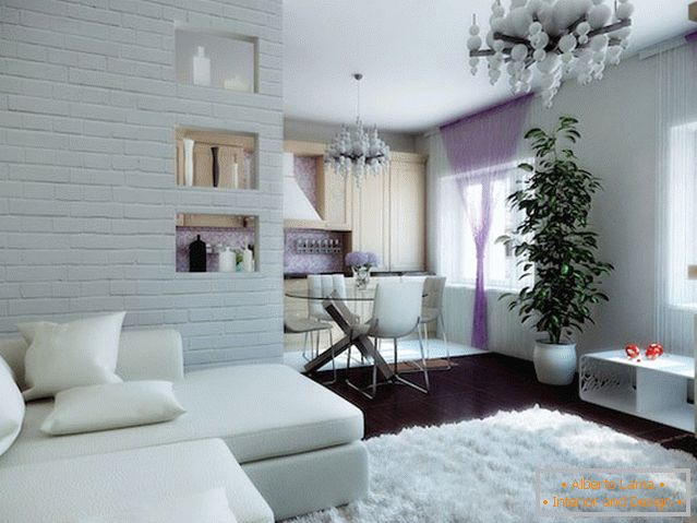 Kitchen-living room design