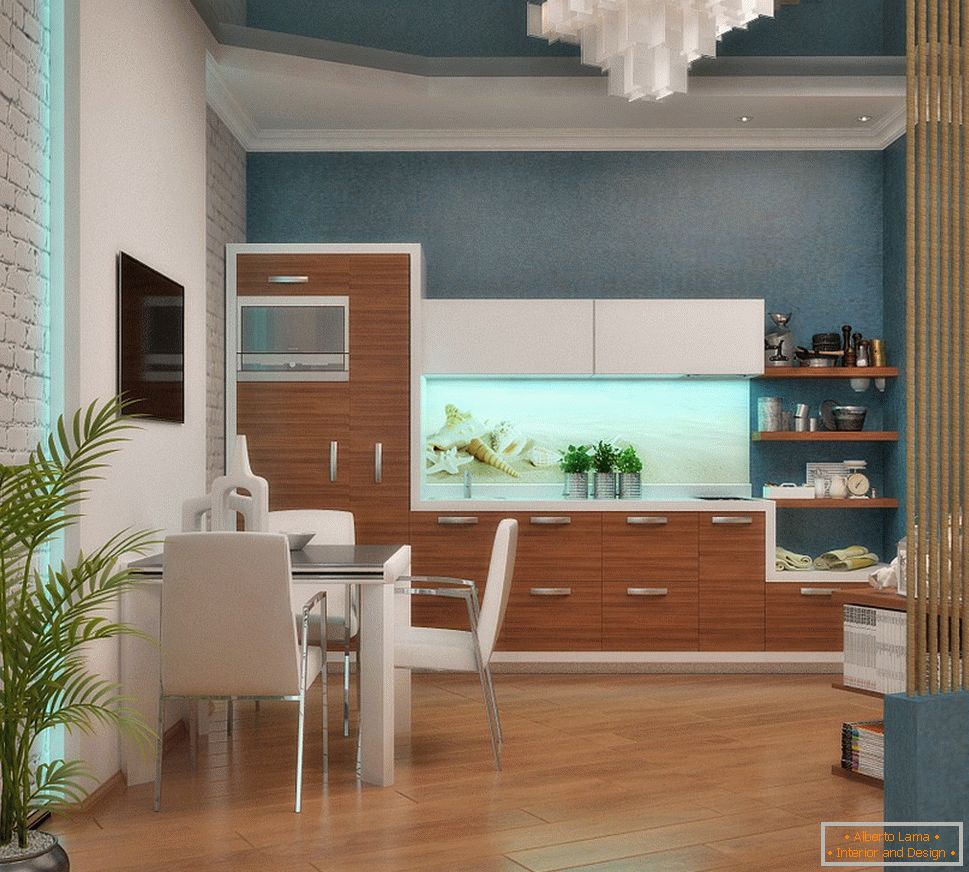 Kitchen-living room design