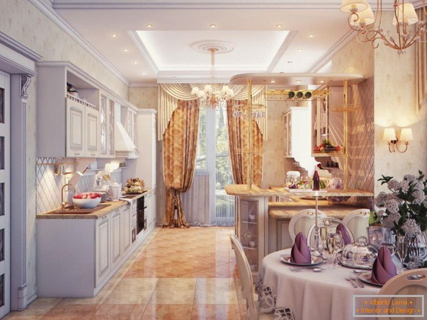 Kitchen-living room design