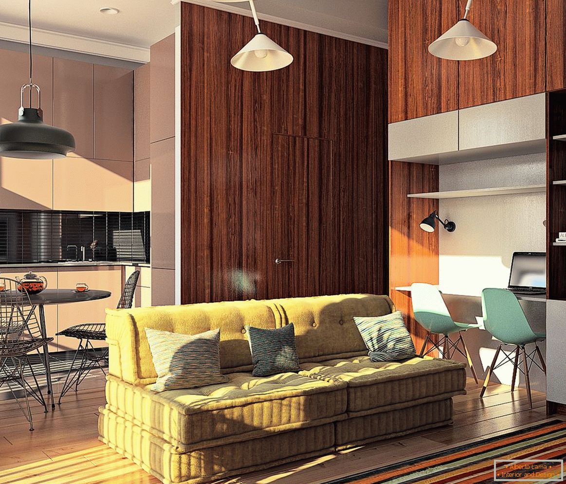 Kitchen-living room design