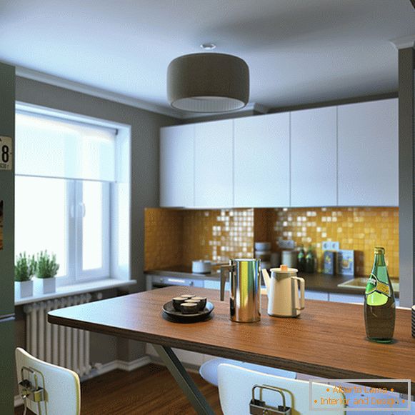 Kitchen-living room design