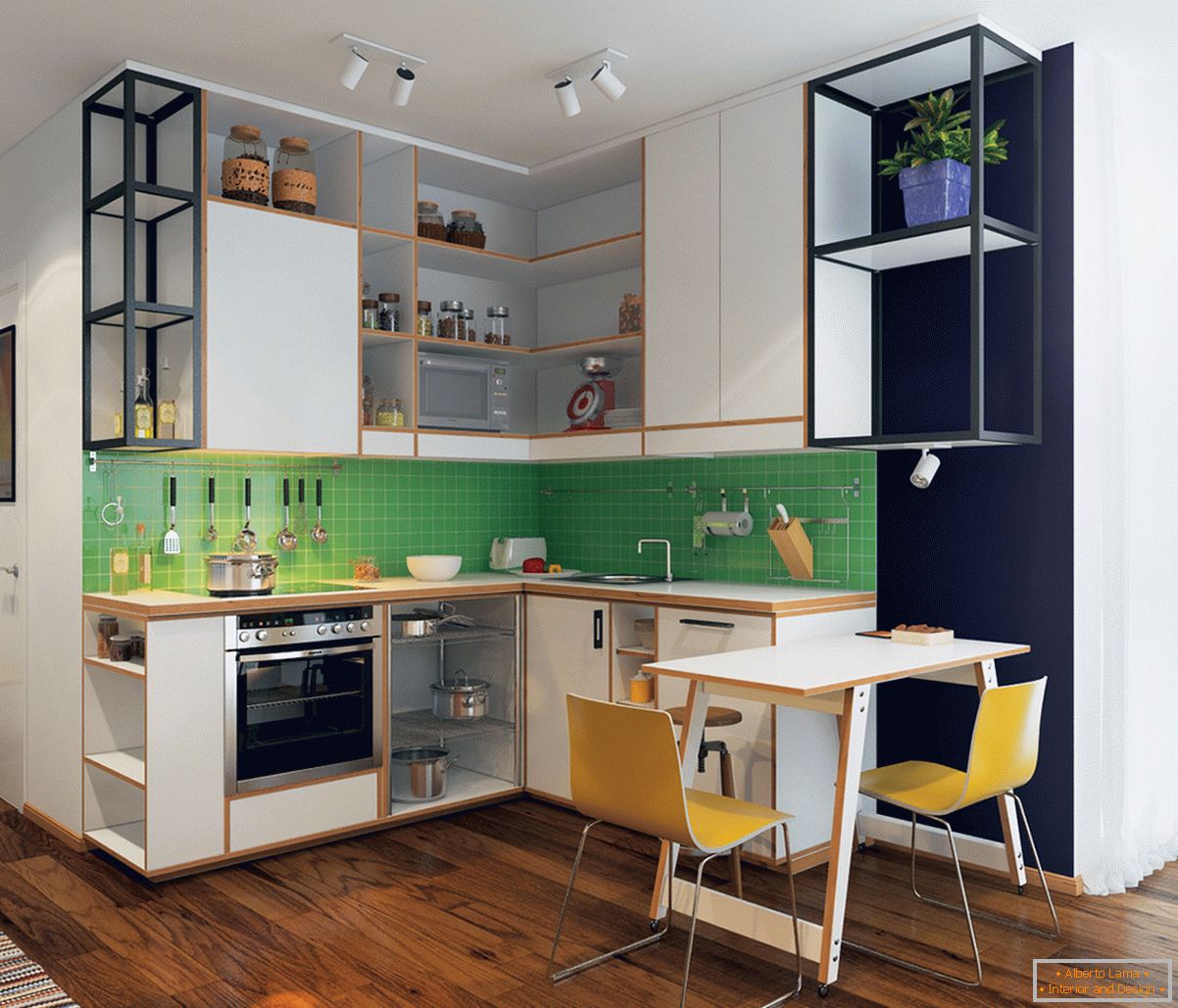Kitchen-living room design