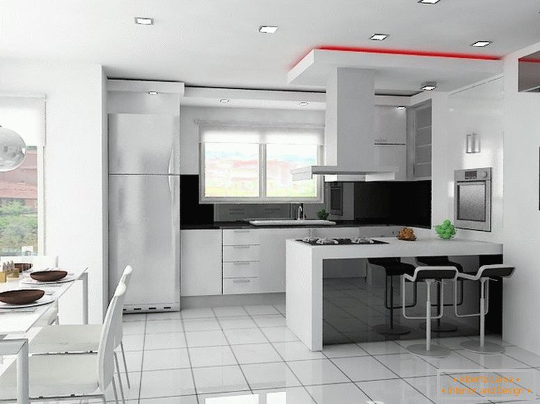 Design project of kitchen and dining area