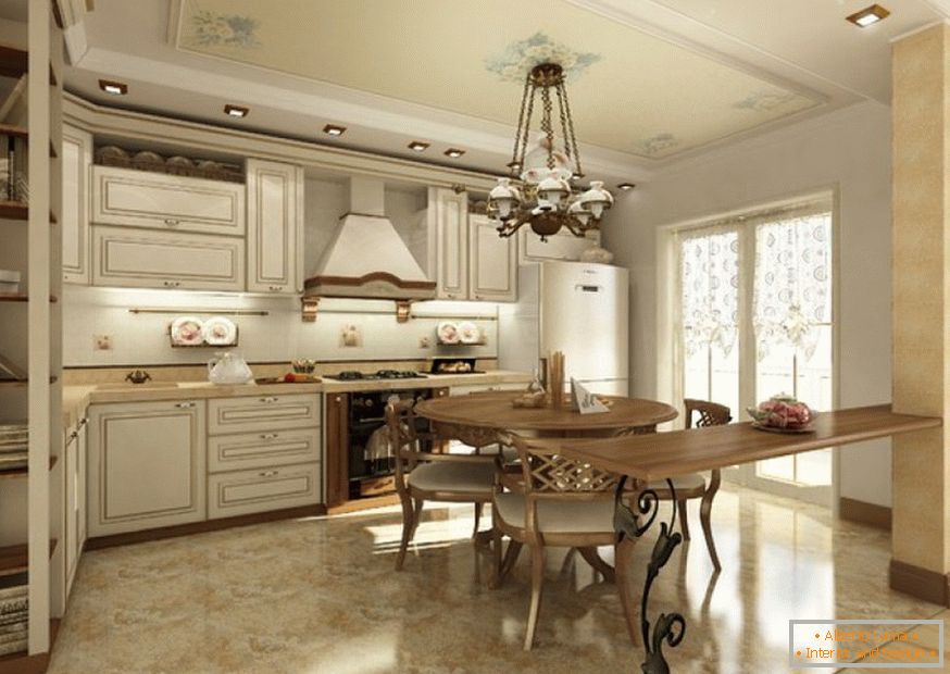 Kitchen-studio in the style of Provence