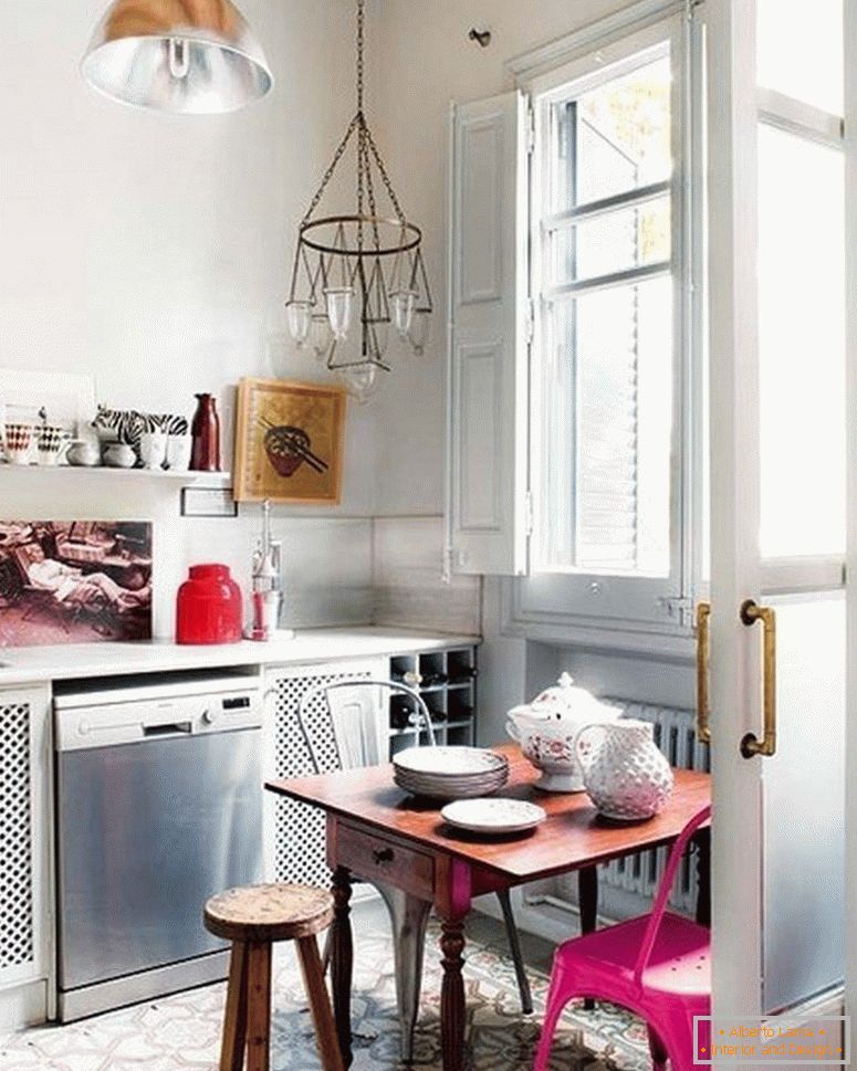 Shelves above the stove