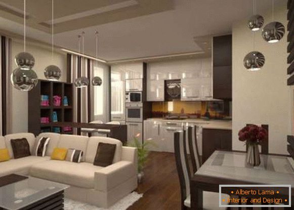 kitchen design living room in a modern style photo, photo 21