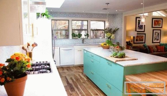 kitchen and living room design in one room, photo 23