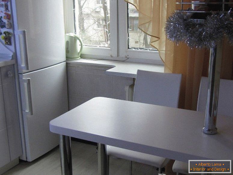Kitchen with white interior