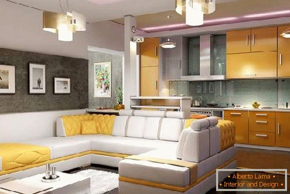 kitchen design with corner sofa, photo 18