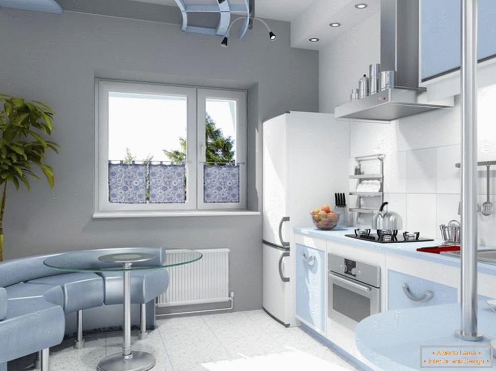 Kitchen in gray tones