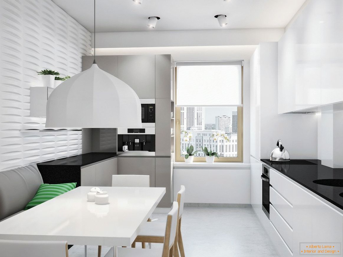 Light kitchen in minimalism style