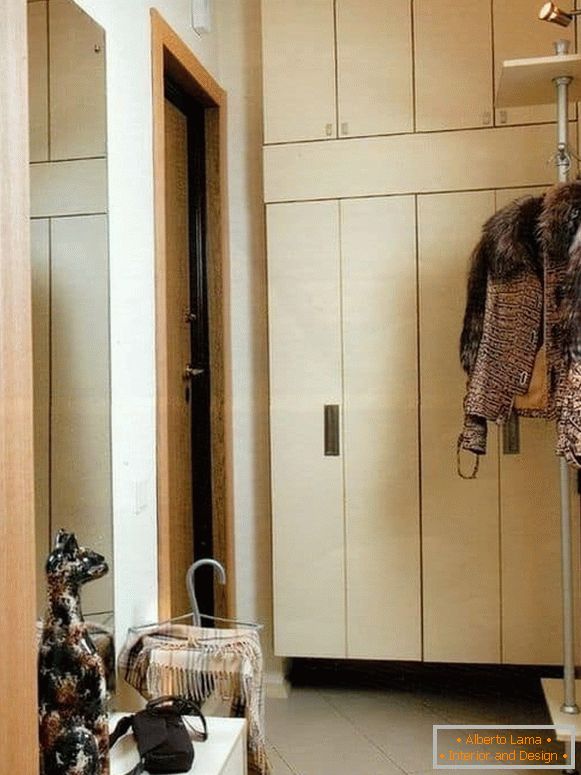 A spacious closet in a square hallway of 6 sq. M.