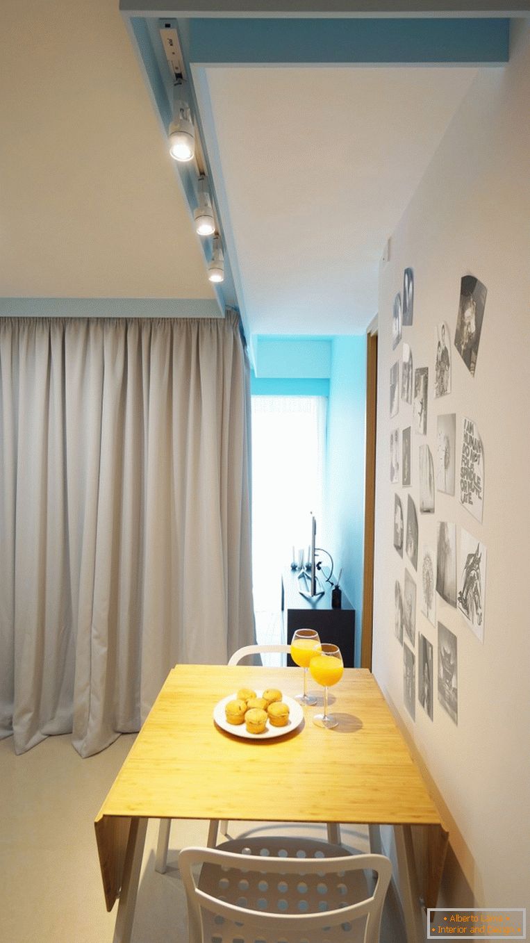 Ceiling light above the dining table