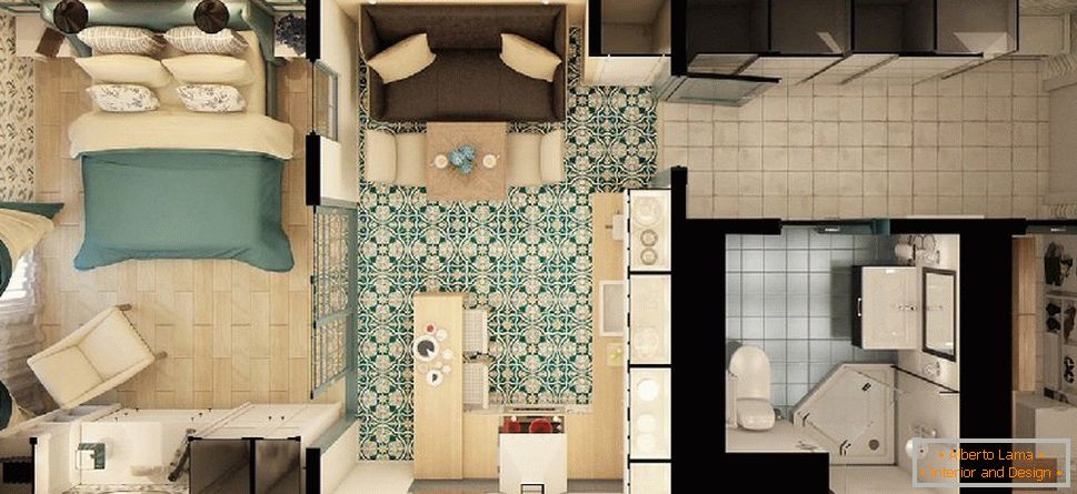 Layout of the apartment 42 sq m