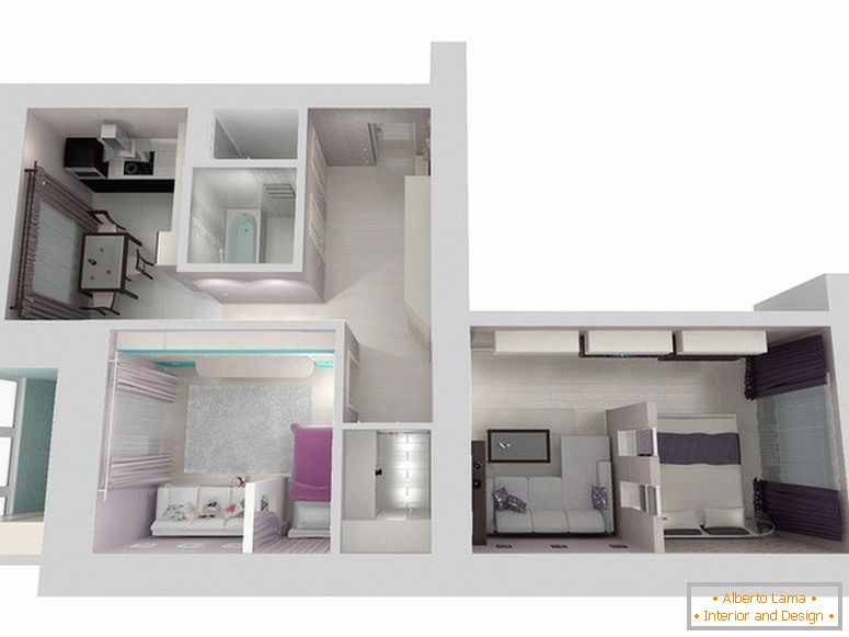 Design project of a small apartment