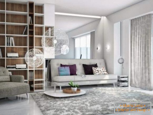 Design studio apartment 30 sq m in modern style