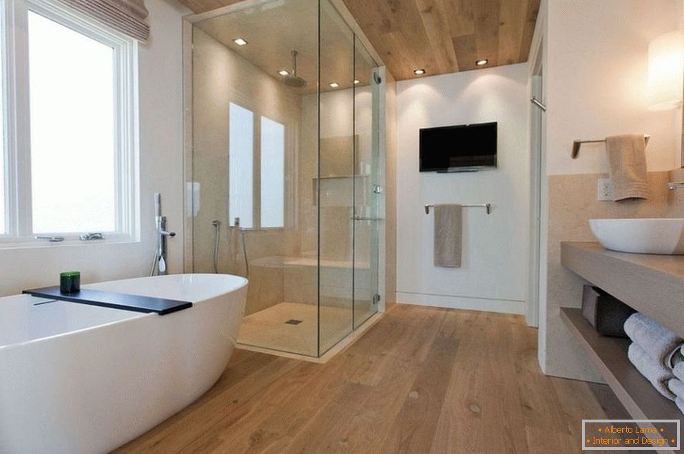 Shower and bath in one room