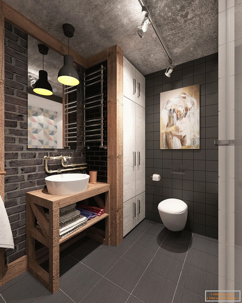 Loft style bathroom