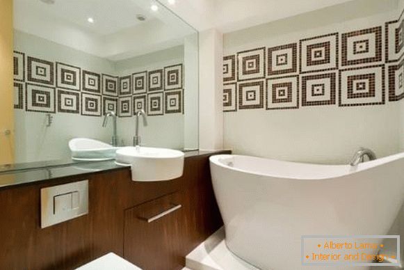 Design of a combined bathroom in the style of luxury