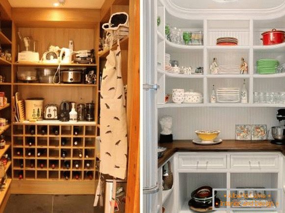 Built-in wardrobe in the pantry - photo interior