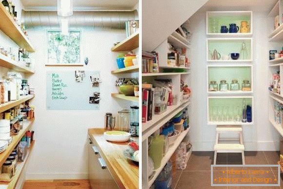 How to make shelves in the pantry yourself