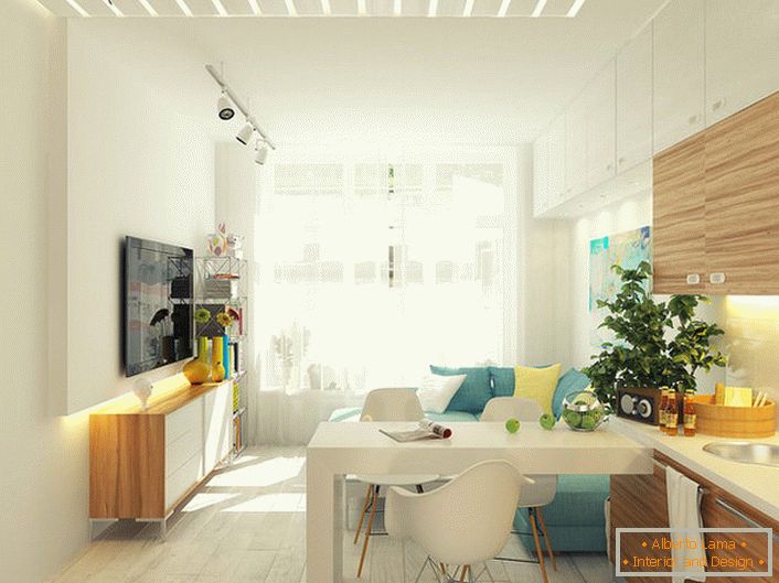 Creative design of a small apartment studio