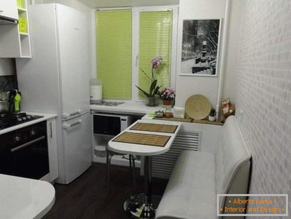 Design of small rooms in the apartment: a kitchen with a bar counter instead of a table
