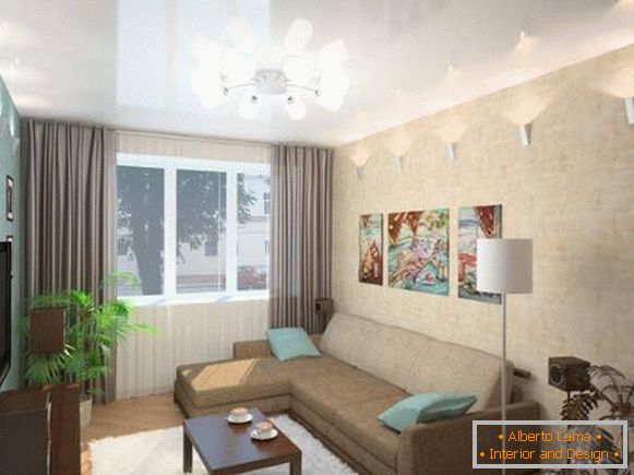 Design of small apartments Khrushchev - interior of the hall in a one-room apartment