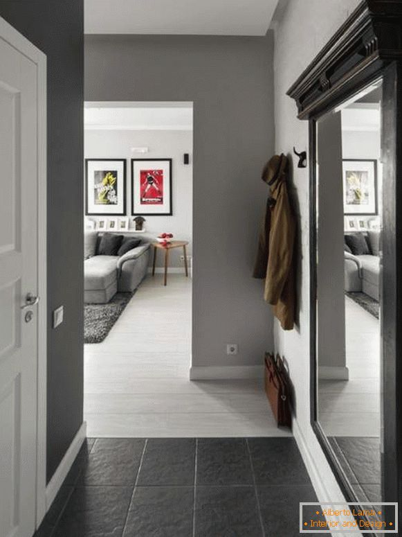 Design of a small apartment of 30 sq. M - interior photo of an entrance hall