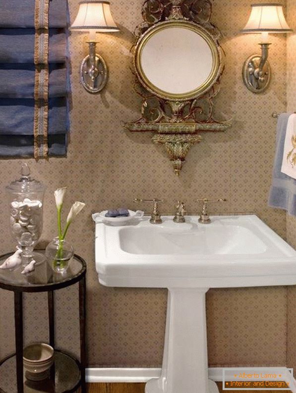 Bathroom design with sink-pedestal