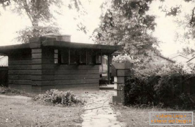 Design of the mini-house of Frank Lloyd, 1935