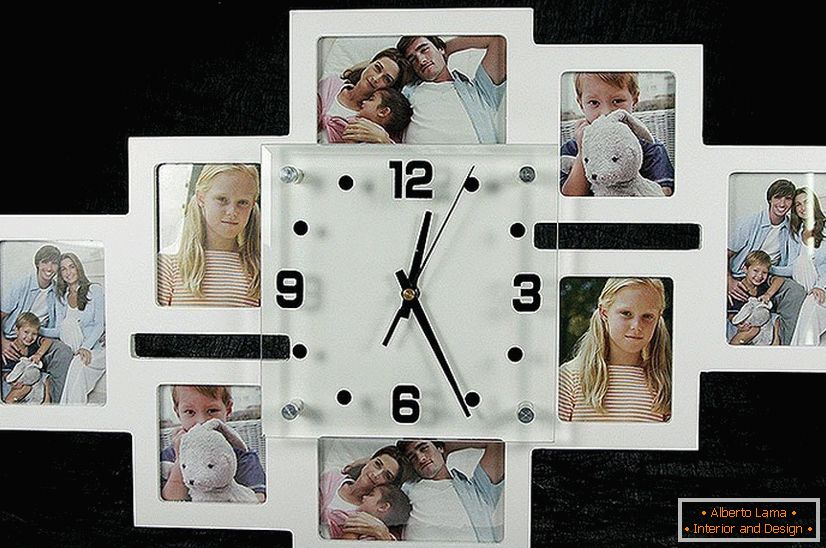Clock с семейными фотографиями